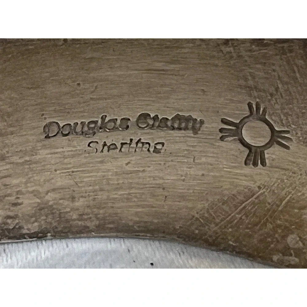 Douglas Etsitty Navajo Sterling Silver Feather Cuff Bracelet Handcrafted Native